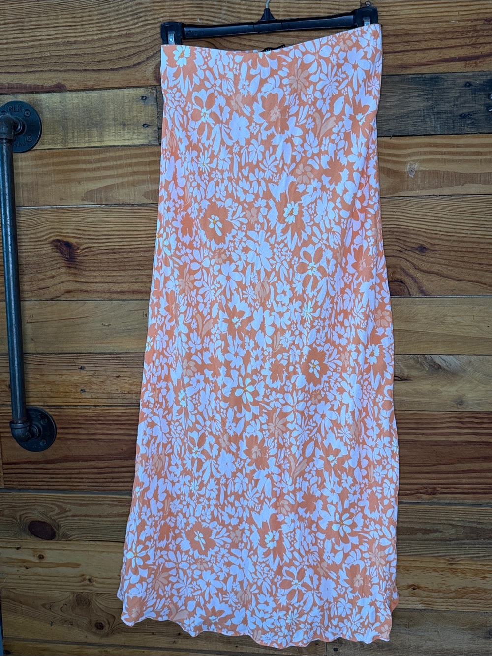 MINKPINK Orange and White Floral Wrap Skirt